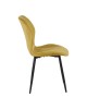 Καρέκλα Jelour βελούδο σε κίτρινη απόχρωση 46.5x60x84εκ Υλικό: VELVET - METAL LEGS 128-000052