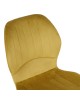 Καρέκλα Jelour βελούδο σε κίτρινη απόχρωση 46.5x60x84εκ Υλικό: VELVET - METAL LEGS 128-000052