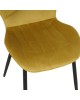 Καρέκλα Jelour βελούδο σε κίτρινη απόχρωση 46.5x60x84εκ Υλικό: VELVET - METAL LEGS 128-000052