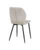 Καρέκλα Jelour βελούδο σε γκρι απόχρωση-πόδια μαύρα μεταλλικά 46.5x60x84εκ Υλικό: VELVET - METAL LEGS 128-000053