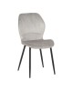 Καρέκλα Jelour βελούδο σε γκρι απόχρωση-πόδια μαύρα μεταλλικά 46.5x60x84εκ Υλικό: VELVET - METAL LEGS 128-000053