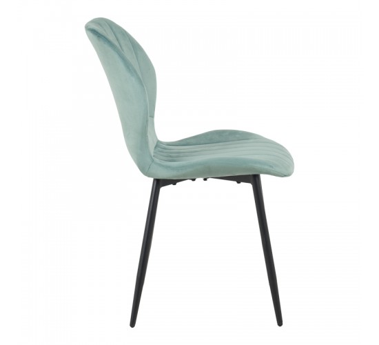 Καρέκλα Jelour βελούδο σε φυστικί απόχρωση 46.5x60x84εκ Υλικό: VELVET - METAL LEGS 128-000054