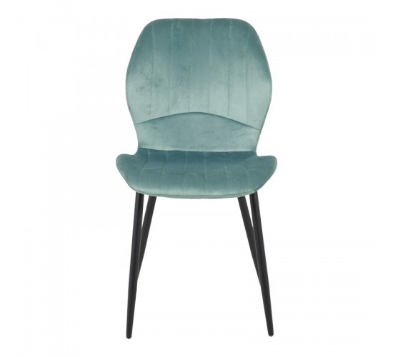 Καρέκλα Jelour βελούδο σε φυστικί απόχρωση 46.5x60x84εκ Υλικό: VELVET - METAL LEGS 128-000054