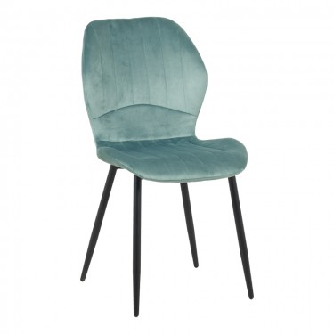 Καρέκλα Jelour βελούδο σε φυστικί απόχρωση 46.5x60x84εκ Υλικό: VELVET - METAL LEGS 128-000054