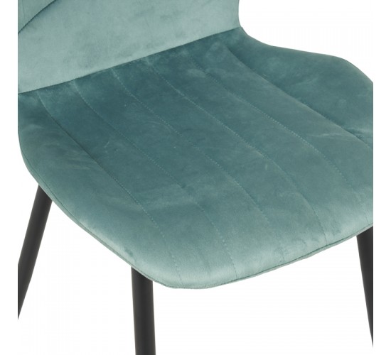 Καρέκλα Jelour βελούδο σε φυστικί απόχρωση 46.5x60x84εκ Υλικό: VELVET - METAL LEGS 128-000054