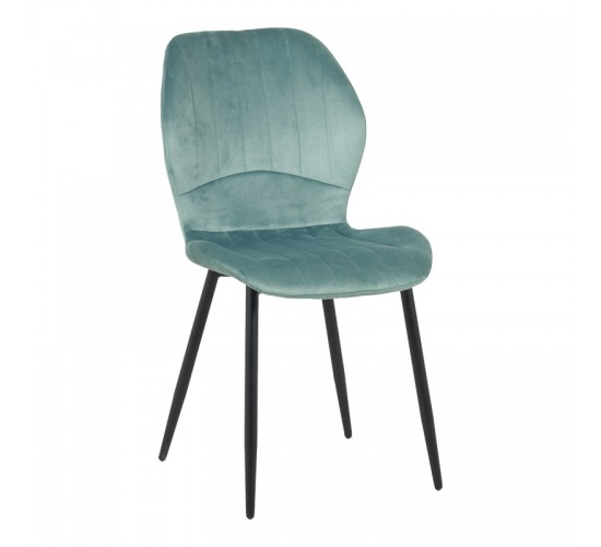 Καρέκλα Jelour βελούδο σε φυστικί απόχρωση 46.5x60x84εκ Υλικό: VELVET - METAL LEGS 128-000054