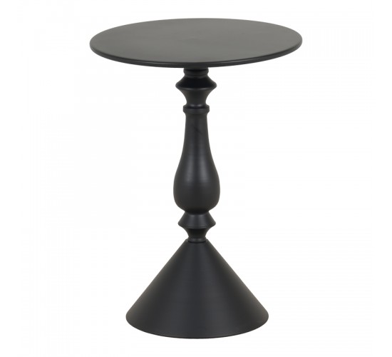 Βοηθητικό τραπέζι Lalou μέταλλο σε μαύρη απόχρωση Φ40x55εκ Υλικό: METAL 128-000055