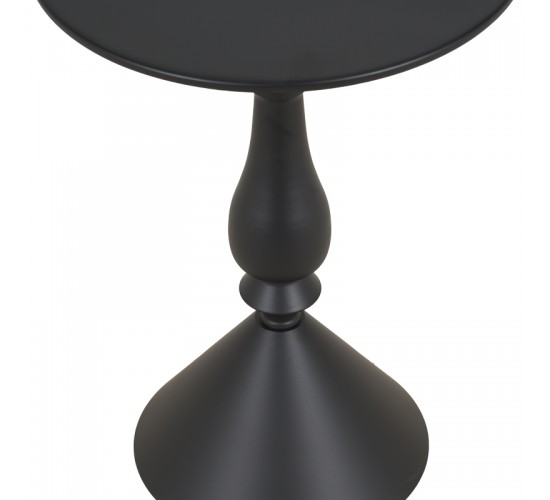 Βοηθητικό τραπέζι Lalou μέταλλο σε μαύρη απόχρωση Φ40x55εκ Υλικό: METAL 128-000055