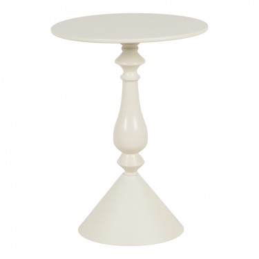 Βοηθητικό τραπέζι Lalou μέταλλο σε κρέμα απόχρωση Φ40x55εκ Υλικό: METAL 128-000057