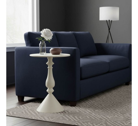 Βοηθητικό τραπέζι Lalou μέταλλο σε κρέμα απόχρωση Φ40x55εκ Υλικό: METAL 128-000057