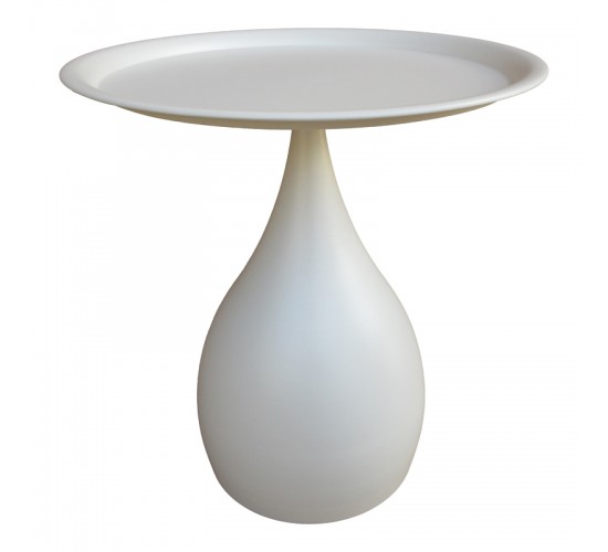 Βοηθητικό τραπέζι Samino μέταλλο σε κρεμ απόχρωση Φ39x42εκ Υλικό: METAL 128-000062