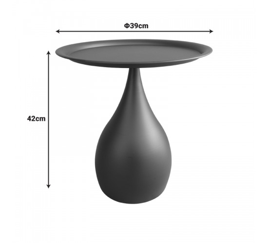 Βοηθητικό τραπέζι Samino μέταλλο σε κρεμ απόχρωση Φ39x42εκ Υλικό: METAL 128-000062