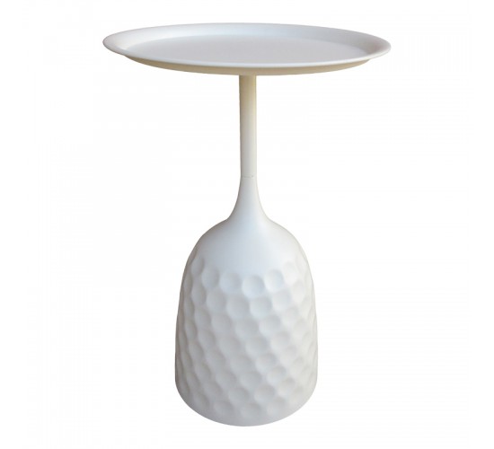 Βοηθητικό τραπέζι Waini μέταλλο σε κρεμα απόχρωση Φ39x60εκ Υλικό: METAL 128-000064