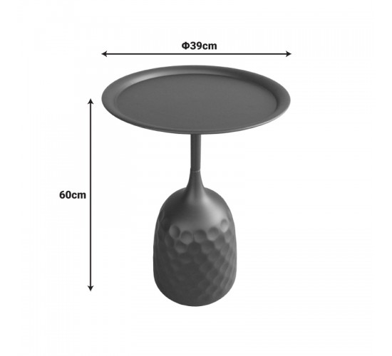 Βοηθητικό τραπέζι Waini μέταλλο σε κρεμα απόχρωση Φ39x60εκ Υλικό: METAL 128-000064