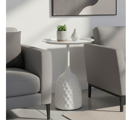 Βοηθητικό τραπέζι Waini μέταλλο σε κρεμα απόχρωση Φ39x60εκ Υλικό: METAL 128-000064