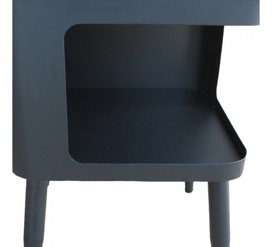 Βοηθητικό τραπέζι Cubino μέταλλο σε μαύρη απόχρωση 35x35x50εκ Υλικό: METAL 128-000065