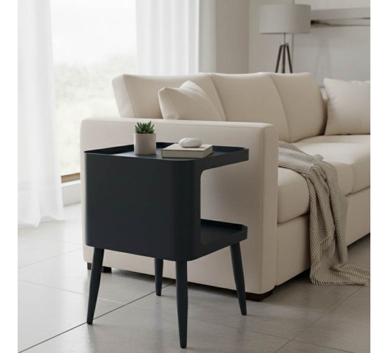 Βοηθητικό τραπέζι Cubino μέταλλο σε μαύρη απόχρωση 35x35x50εκ Υλικό: METAL 128-000065