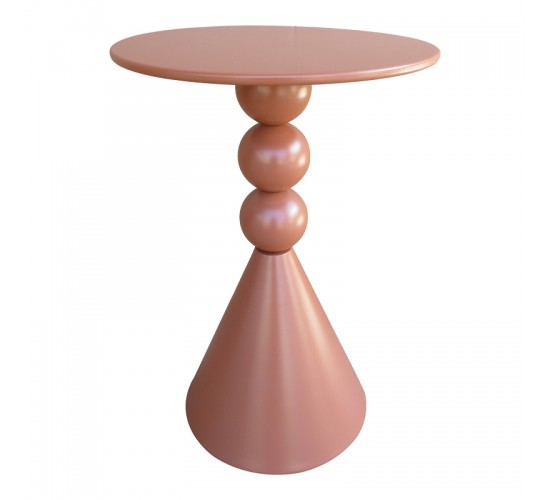 Βοηθητικό τραπέζι Bilane μέταλλο σε terracotta απόχρωση Φ39x55εκ Υλικό: METAL 128-000068