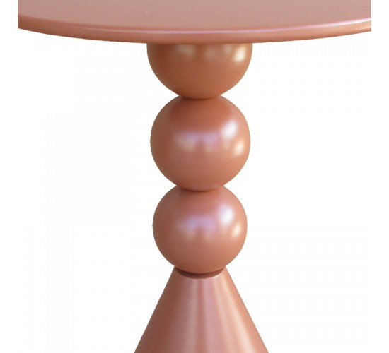 Βοηθητικό τραπέζι Bilane μέταλλο σε terracotta απόχρωση Φ39x55εκ Υλικό: METAL 128-000068