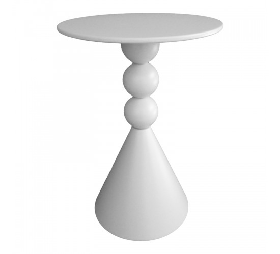 Βοηθητικό τραπέζι Bilane μέταλλο σε κρεμ απόχρωση Φ39x55εκ Υλικό: METAL 128-000069