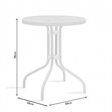 Τραπέζι Watson μέταλλο καφέ-γυαλί Φ60x70εκ Υλικό: METAL-GLASS 130-000003