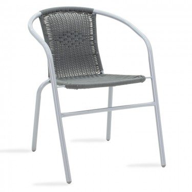 Πολυθρόνα Obbi μέταλλο-pe γκρι 53x59x72εκ Υλικό: PE RATTAN - METAL 24x0.8MM 130-000007