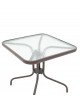 Τραπέζι κήπου Watson μέταλλο καφέ-γυαλί 80x80x70εκ Υλικό: METAL-GLASS 130-000028
