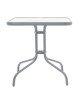 Τραπέζι κήπου Watson μέταλλο γκρι-γυαλί 80x80x70εκ Υλικό: METAL-GLASS 130-000029