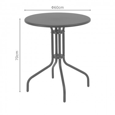 Τραπέζι Vergo σαμπανιζέ μέταλλο Φ60x70εκ Υλικό: 1MM THICKNESS STEEL. STEEL TUBE 130-000061