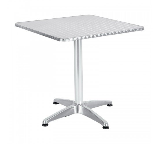 Τραπέζι Lazo χρωμίου αλουμίνιο 60x60x70εκ Υλικό: ALUMINIUM. MDF. STAINLESS STEEL. TUBE 58MM 130-000065