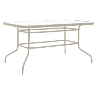 Τραπέζι Valor μέταλλο σαμπανιζέ-γυαλί 110x60x70εκ Υλικό: METAL D: 24MM - GLASS 130-000093