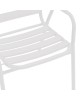 Πολυθρόνα Sussie στοιβαζόμενη λευκό μέταλλο με φέτες αλουμινίου 45x62x76εκ Υλικό: ALUMINIUM. STEEL. TUBE 24 130-000100