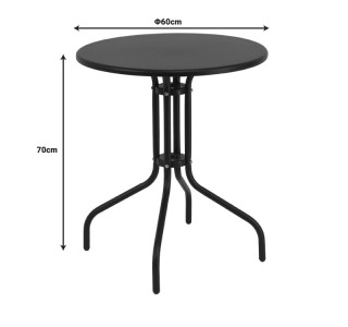 Τραπέζι Vergo λευκό μέταλλο Φ60x70εκ Υλικό: 1MM THICKNESS STEEL. STEEL TUBE 22x0.9mm 130-000103