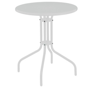 Τραπέζι Vergo λευκό μέταλλο Φ60x70εκ Υλικό: 1MM THICKNESS STEEL. STEEL TUBE 22x0.9mm 130-000103