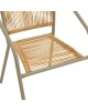 Πολυθρόνα Lindaria στοιβαζόμενη μέταλλο σε σαμπανιζέ και pe rattan σε φυσική απόχρωση 54x63x74εκ Υλικό: STEEL TUBE 24x0.8mm - PE RATTAN 130-000116