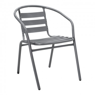 Tραπεζαρία Watson-Tade σετ 3τεμ μέταλλο ανθρακί-γυαλί Φ60x70εκ Υλικό: METAL - GLASS - pe rattan 130-000132