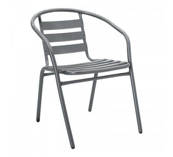 Tραπεζαρία Watson-Tade σετ 3τεμ μέταλλο ανθρακί-γυαλί Φ60x70εκ Υλικό: METAL - GLASS - pe rattan 130-000132