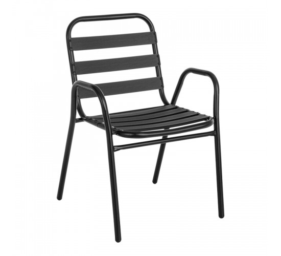 Τραπεζαρία Valor-Sussie σετ 5τεμ μέταλλο μαύρο-γυαλί 110x60x70εκ Υλικό: METAL D: 24MM - GLASS 130-000148