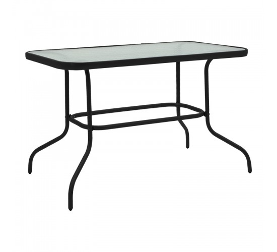 Τραπεζαρία Valor-Sussie σετ 5τεμ μέταλλο μαύρο-γυαλί 110x60x70εκ Υλικό: METAL D: 24MM - GLASS 130-000148