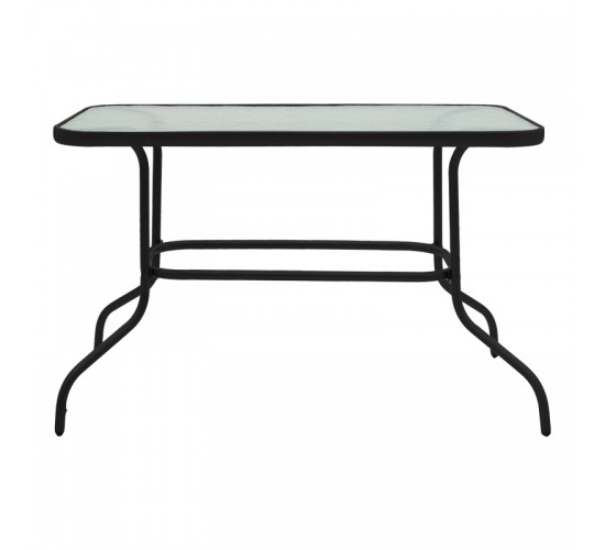 Τραπεζαρία Valor-Sussie σετ 5τεμ μέταλλο μαύρο-γυαλί 110x60x70εκ Υλικό: METAL D: 24MM - GLASS 130-000151