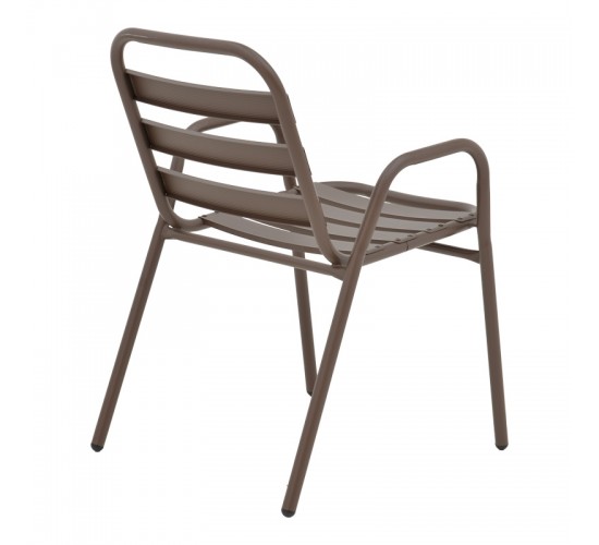 Τραπεζαρία Valor-Sussie 5τεμ μέταλλο καφέ-γυαλί 110x60x70εκ Υλικό: METAL D: 24MM - GLASS 130-000152