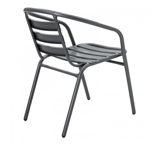 Τραπεζαρία Valor-Tade σετ 5τεμ μέταλλο ανθρακί-γυαλί 110x60x70εκ Υλικό: METAL D: 24MM - GLASS 130-000153