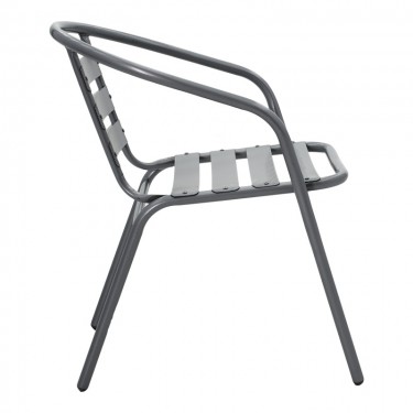 Τραπεζαρία Valor-Tade σετ 5τεμ μέταλλο ανθρακί-γυαλί 110x60x70εκ Υλικό: METAL D: 24MM - GLASS 130-000153