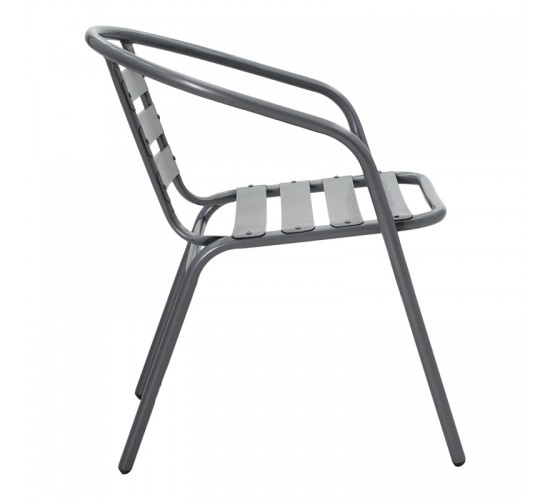 Τραπεζαρία Valor-Tade σετ 5τεμ μέταλλο ανθρακί-γυαλί 110x60x70εκ Υλικό: METAL D: 24MM - GLASS 130-000153