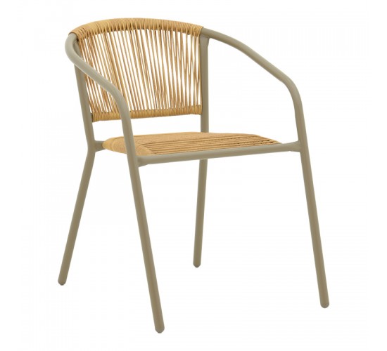 Τραπεζαρία Lindaria-Ensure 5τεμ μέταλλο-γυαλί σε σαμπανιζέ απόχρωση 140x80x70εκ Υλικό: METAL D: 24MM - GLASS 130-000158