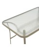 Τραπεζαρία Lindaria-Ensure 5τεμ μέταλλο-γυαλί σε σαμπανιζέ απόχρωση 140x80x70εκ Υλικό: METAL D: 24MM - GLASS 130-000158