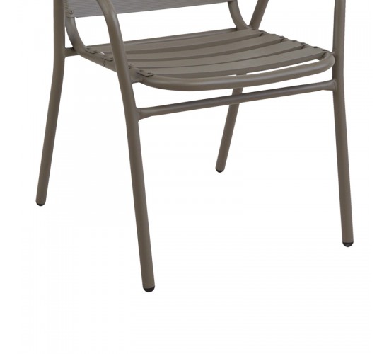 Τραπεζαρία Sussie-Ensure 5τεμ μέταλλο-γυαλί σε σαμπανιζέ απόχρωση 140x80x70εκ Υλικό: METAL D: 24MM - GLASS 130-000159