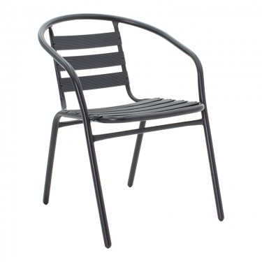 Τραπεζαρία Tade-Ensure 5τεμ μέταλλο-γυαλί σε μαύρη απόχρωση 140x80x70εκ Υλικό: METAL D: 24MM - GLASS 130-000161