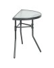 Τραπέζι ημικυκλικό Bion γυαλί-μέταλλο σε ανθρακί απόχρωση 70x40x65εκ Υλικό: WATER WAVE TEMPERED GLASS - TUBE 24X0.8MM 130-000200