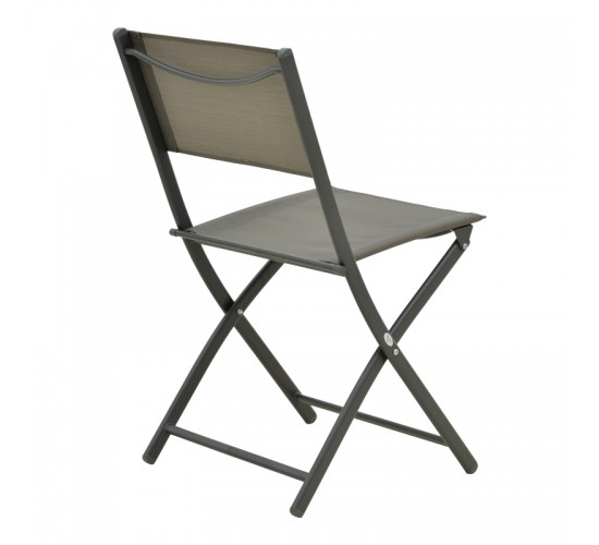 Καρέκλα Jeve πτυσσόμενη μέταλλο-textilene σε ανθρακί απόχρωση 46x51x81εκ Υλικό: STEEL FRAME - TEXTILENE - TUBE 30X15X0.8MM - 19X13X0.8MM 130-000202